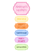 Luxury Mehndi Signage Set
