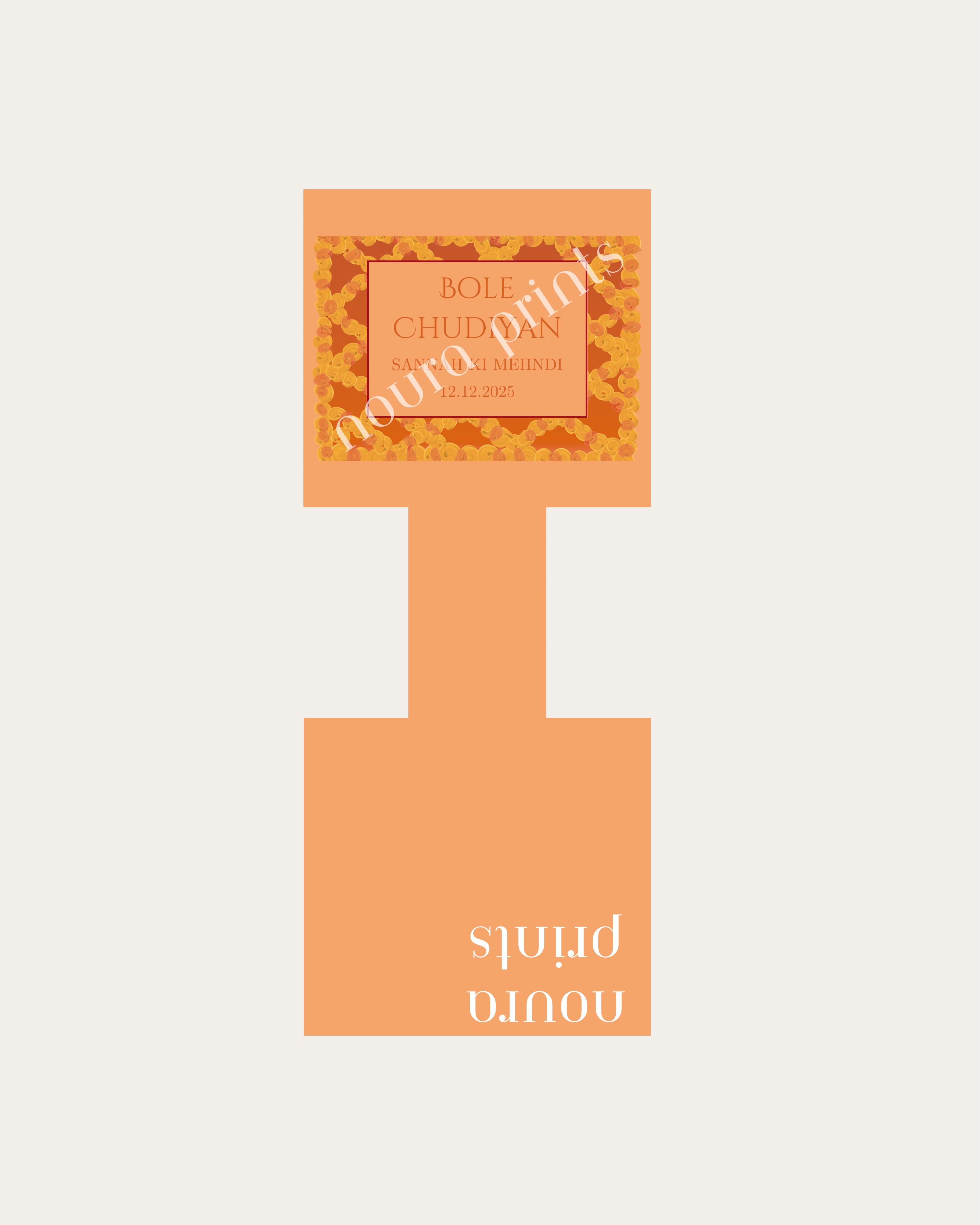 The Marigold Frame Pastel Bangle Tag Set