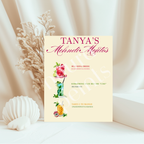 The Mehndi Mocktail Menu Print
