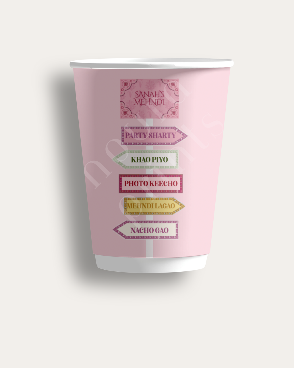 Arrow Sign Cup Set Pastel