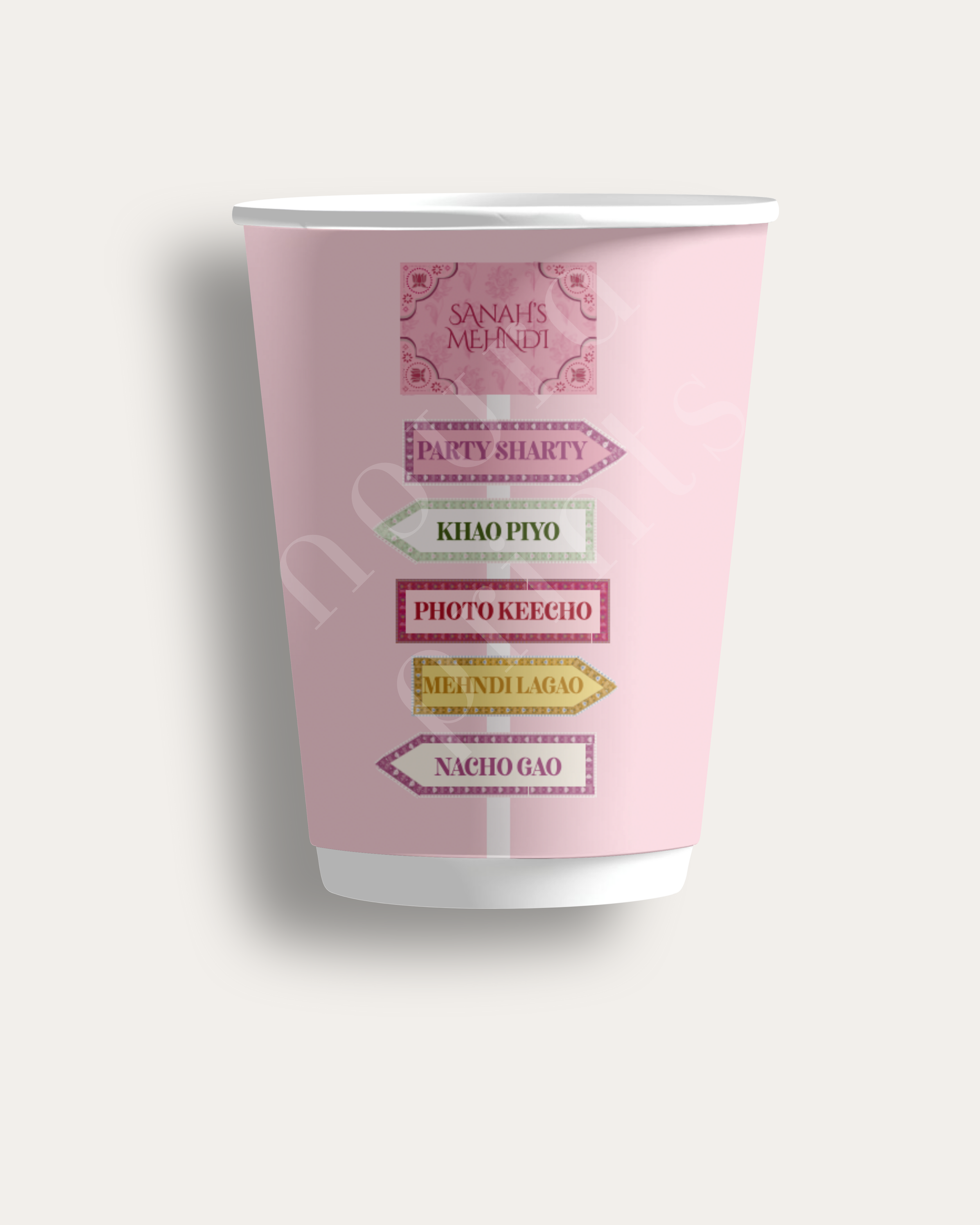 Arrow Sign Cup Set Pastel