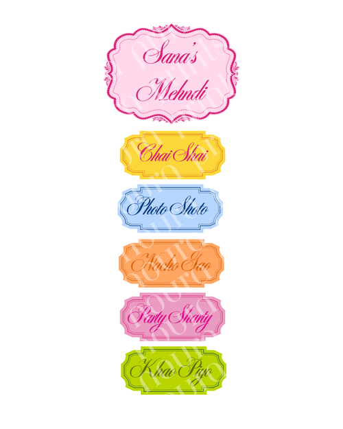 Grand Mehndi Signage Set