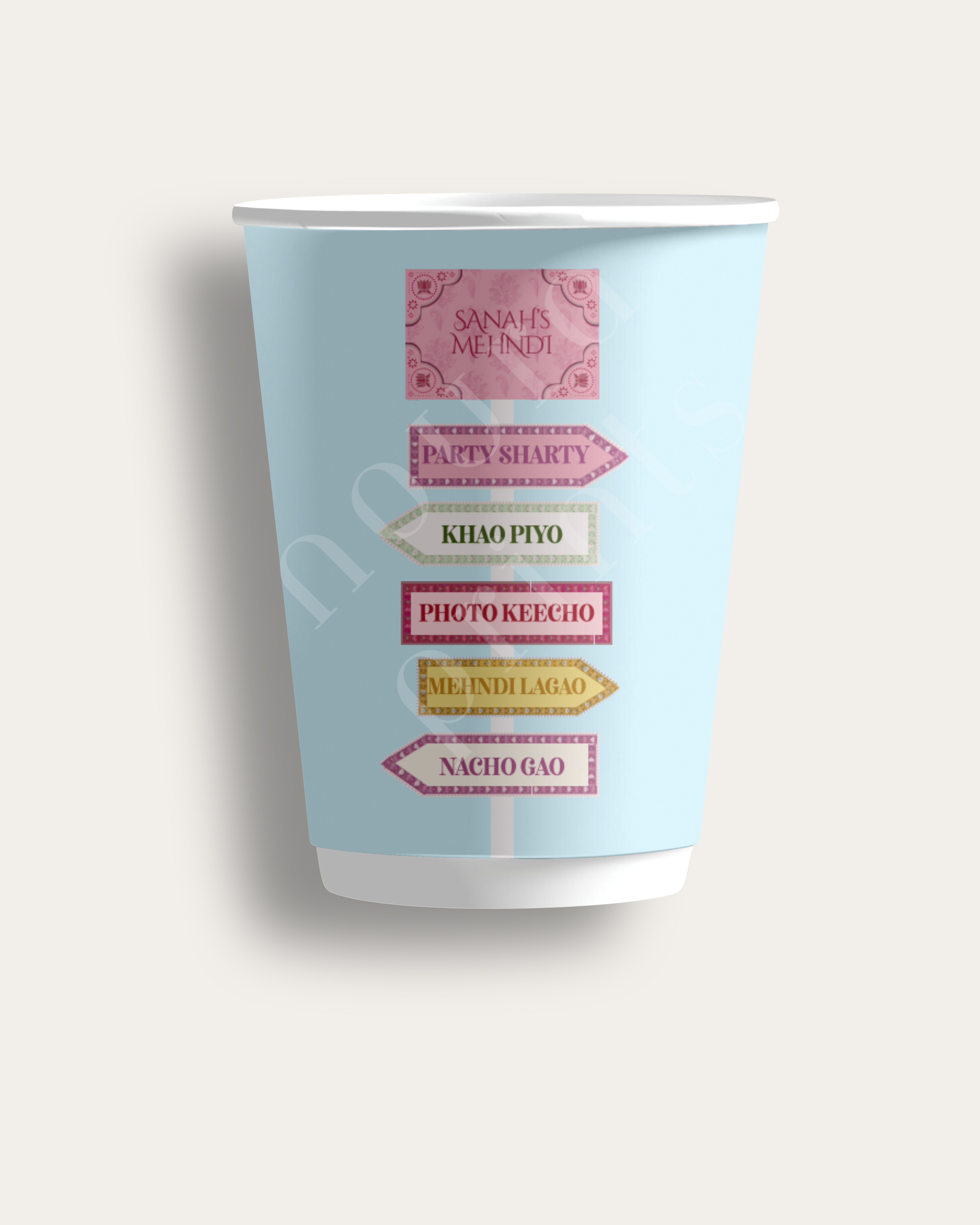 Arrow Sign Cup Set Pastel