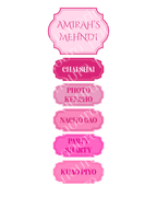 Luxury Mehndi Signage Set