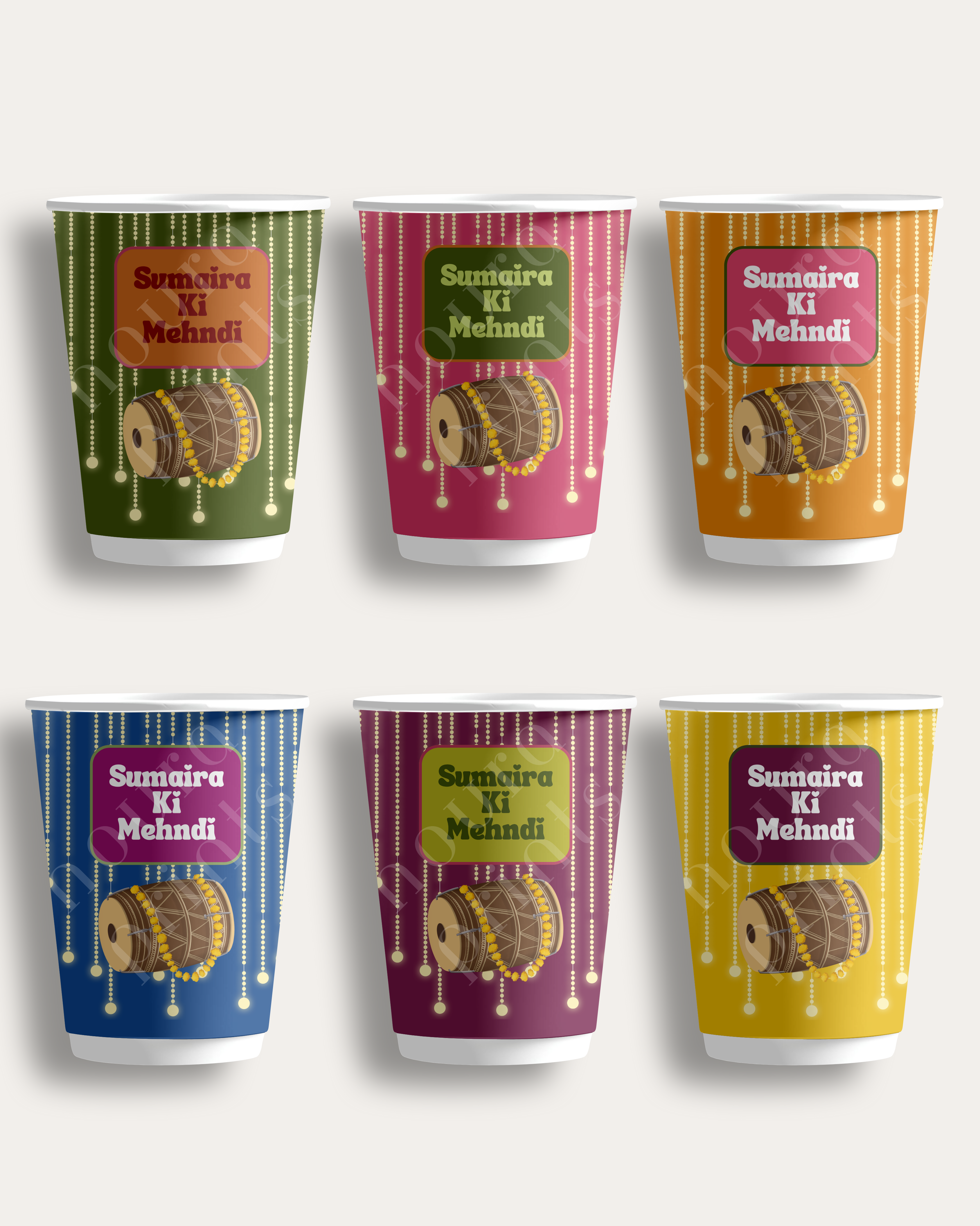 The Dholki Mehndi Cup Set