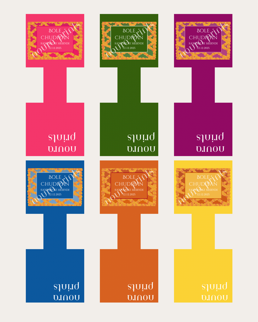 The Marigold Frame Vibrant Bangle Tag Set