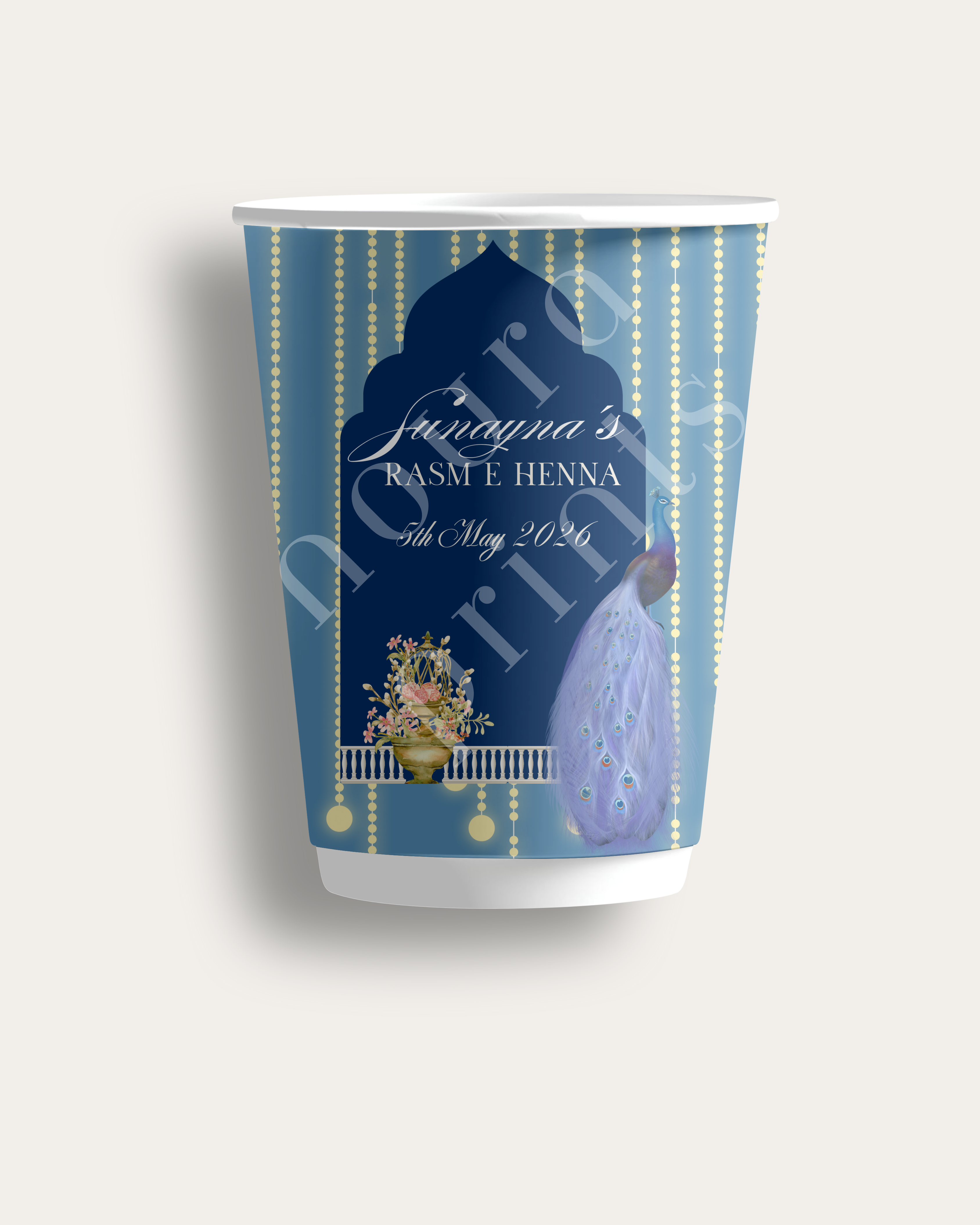 The Peacock Rasm-e-Henna Cup Set