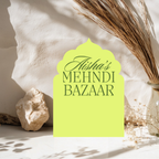 Luxury Arch Mehndi Display Sign Pastel