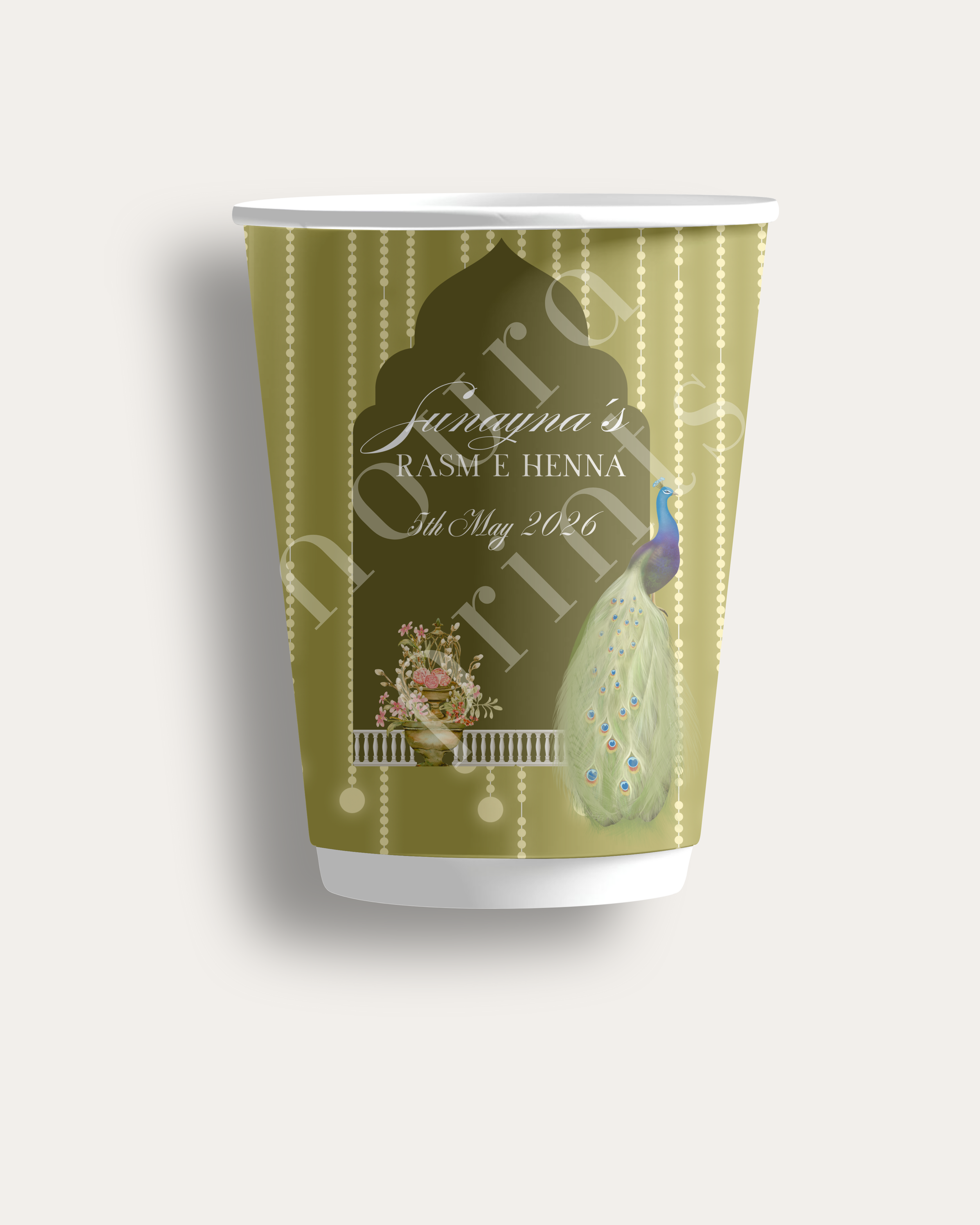 The Peacock Rasm-e-Henna Cup Set