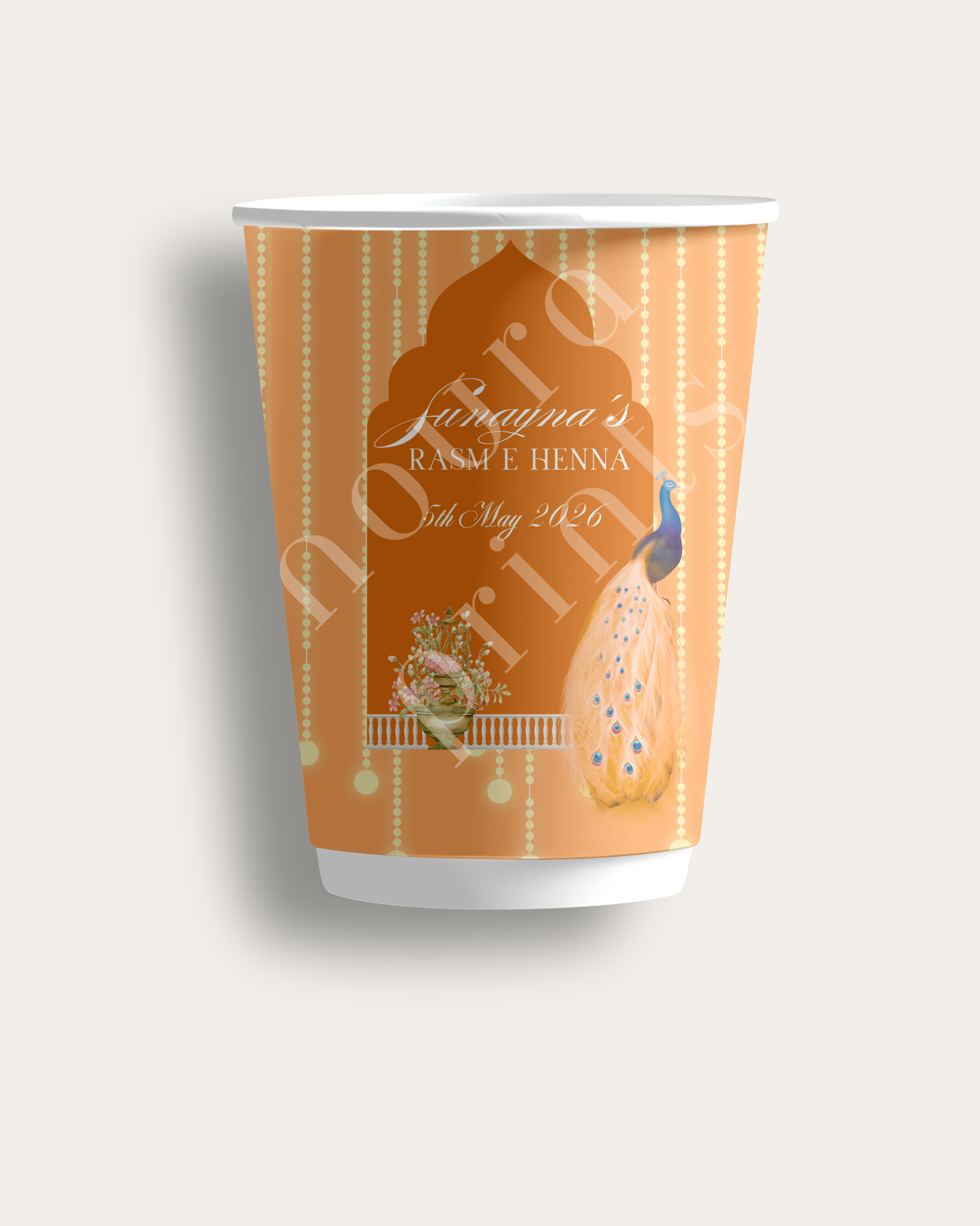 The Peacock Rasm-e-Henna Cup Set