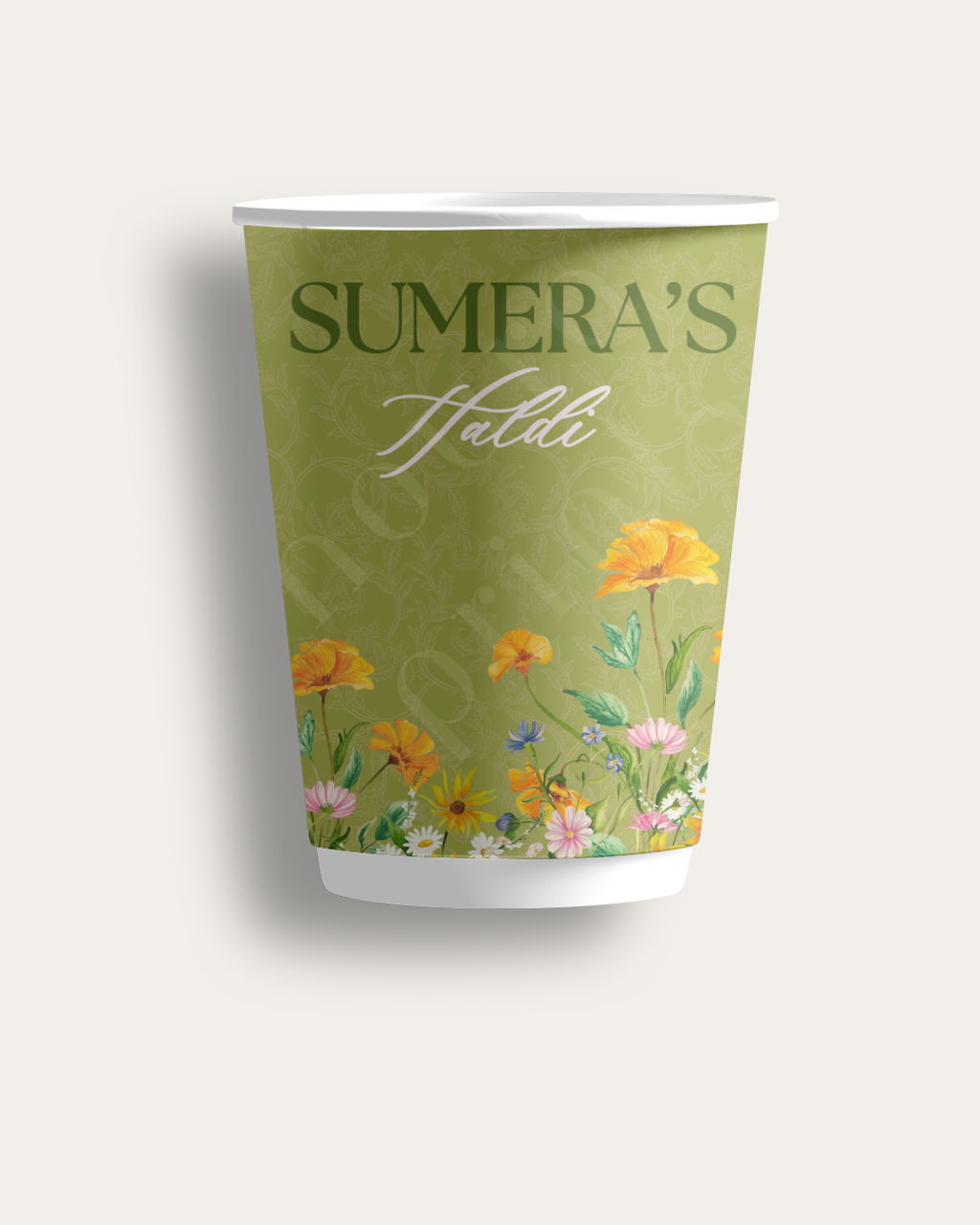 The Wildflower Haldi Cups