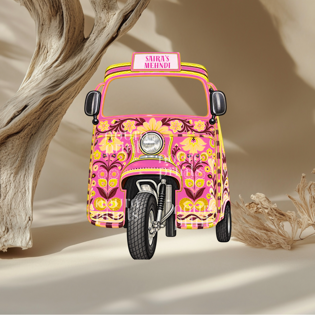 Mehndi Rickshaw Prop | 3ft - 5ft | Cut-to-Shape Foam Board