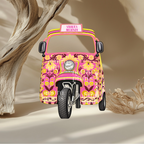 Mehndi Rickshaw Prop | 3ft - 5ft | Cut-to-Shape Foam Board