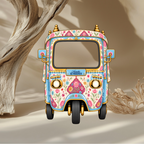 The Floral Mehndi Rickshaw | 3ft - 5ft | Cut-To-Shape Foam Board