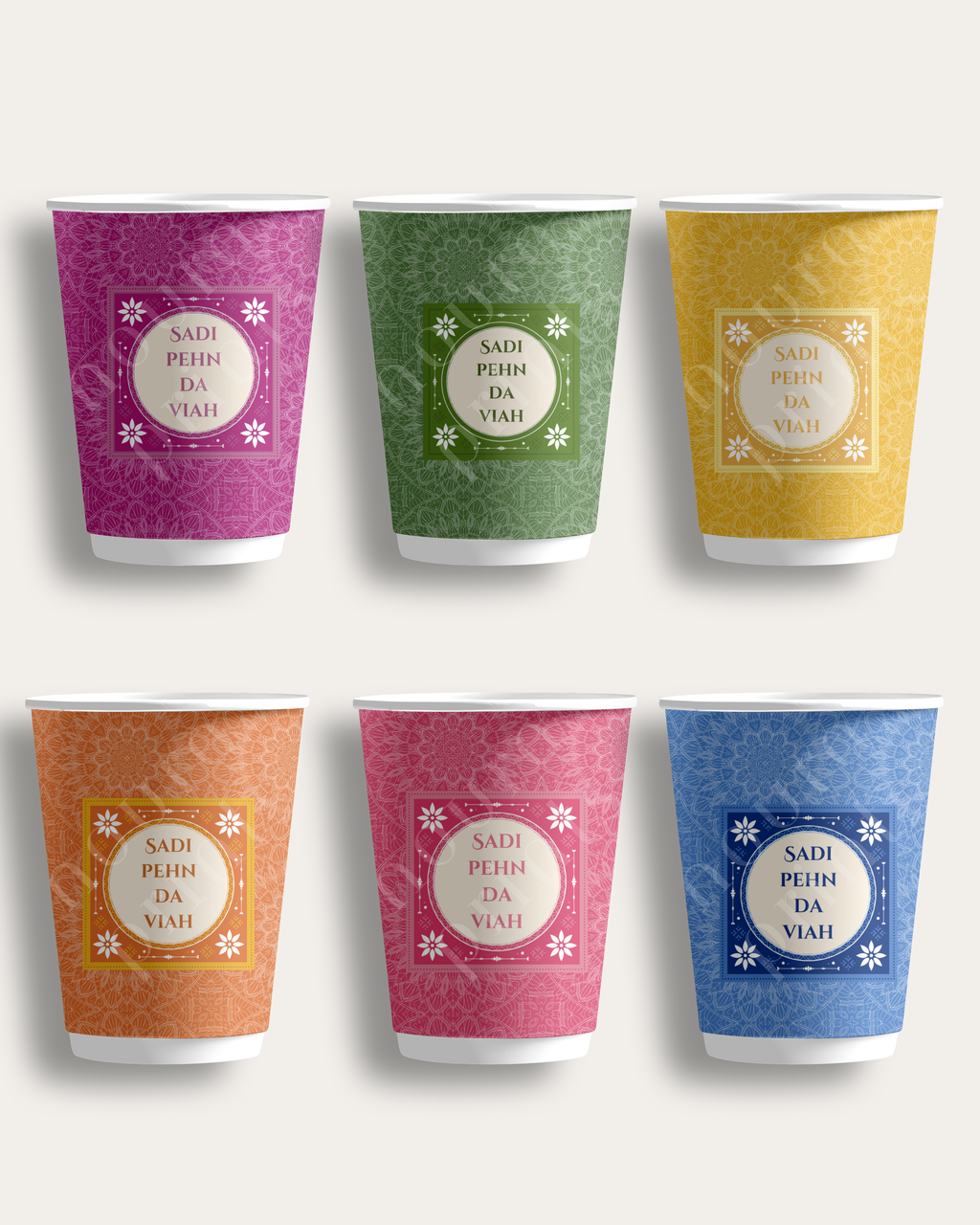 Sadi Pehn Da Viah Vibrant Cup Set