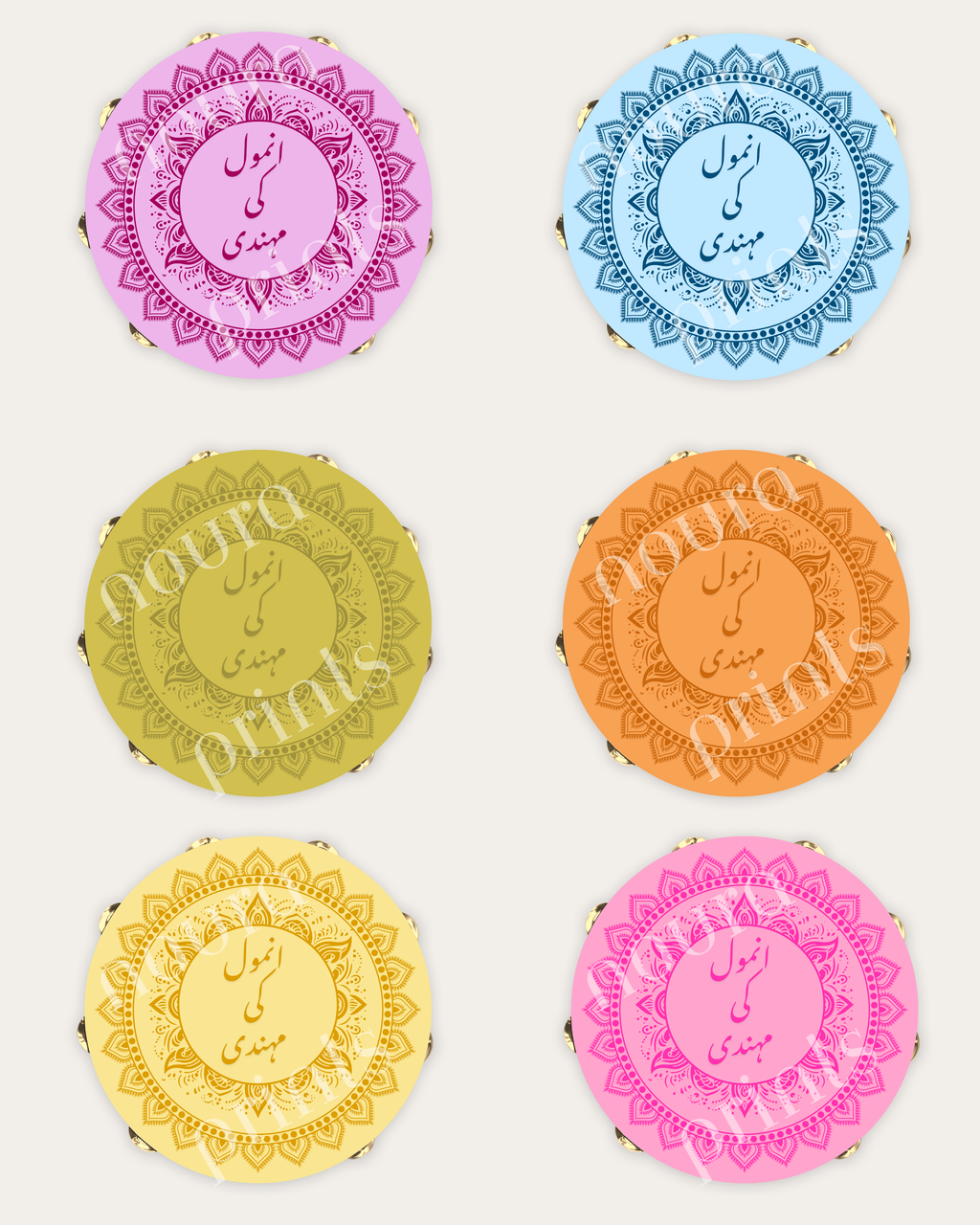 Rang Dafli Pastel Set