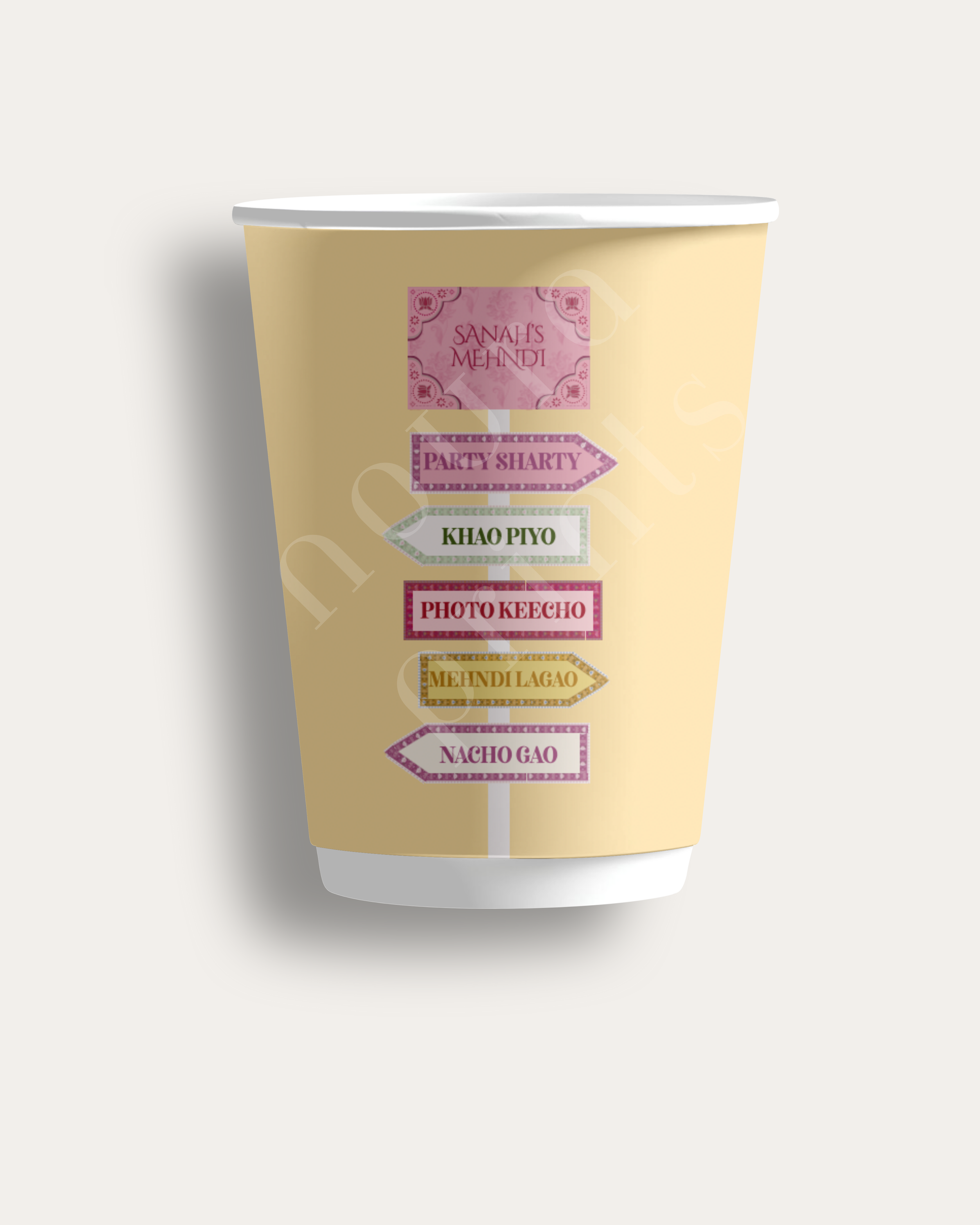 Arrow Sign Cup Set Pastel