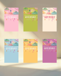 Pastel Umbrella Jhumka Card Set